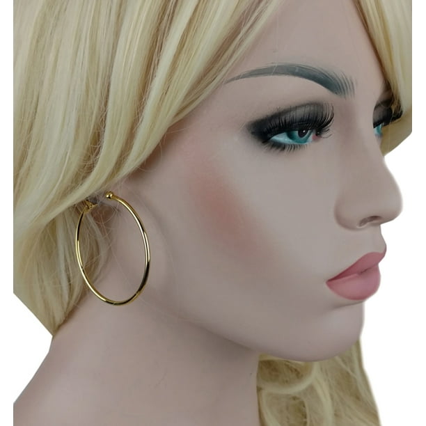 Wired Earrings Clip-On Hoop Earrings-Ear Gauge Accessory-Hoop Earring Layers-Layered Gold Hoops Gold Hoops-Large Gold Hoops-Wired Jewelry